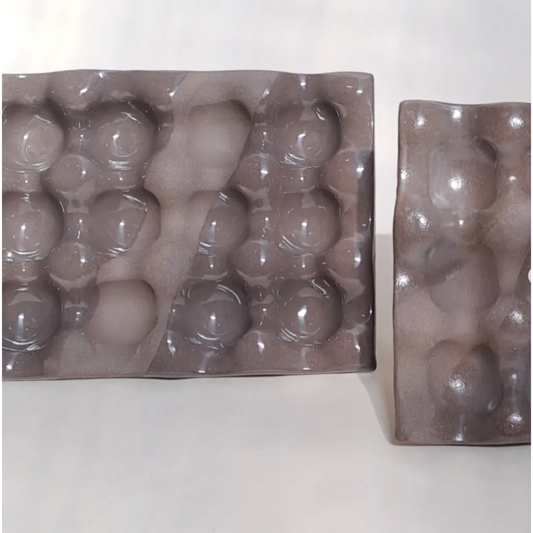 Handmade Ceramic Egg Tray - Mauve